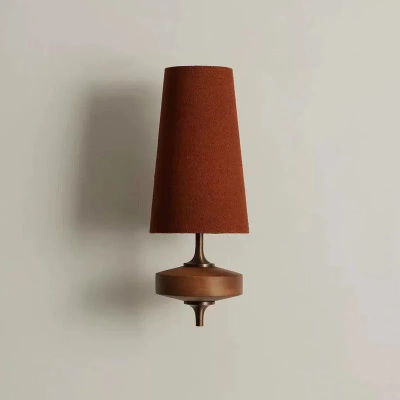 French Vintage Solid Wood Wall Lamp Luxury Retro Bedside sconce light