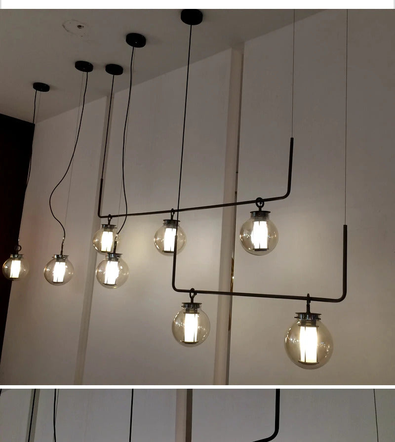 Bai Chandelier Postmodern crossbar design glass ball light