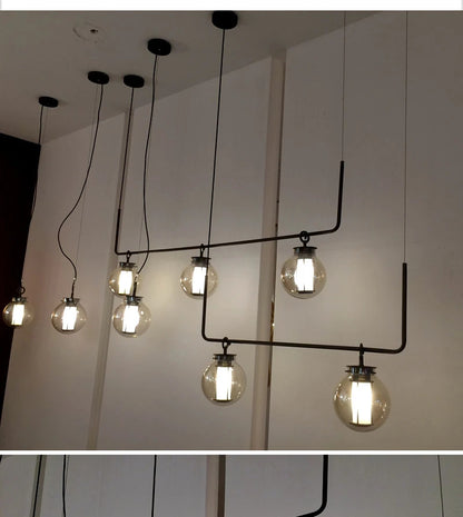 Bai Chandelier Postmodern crossbar design glass ball light