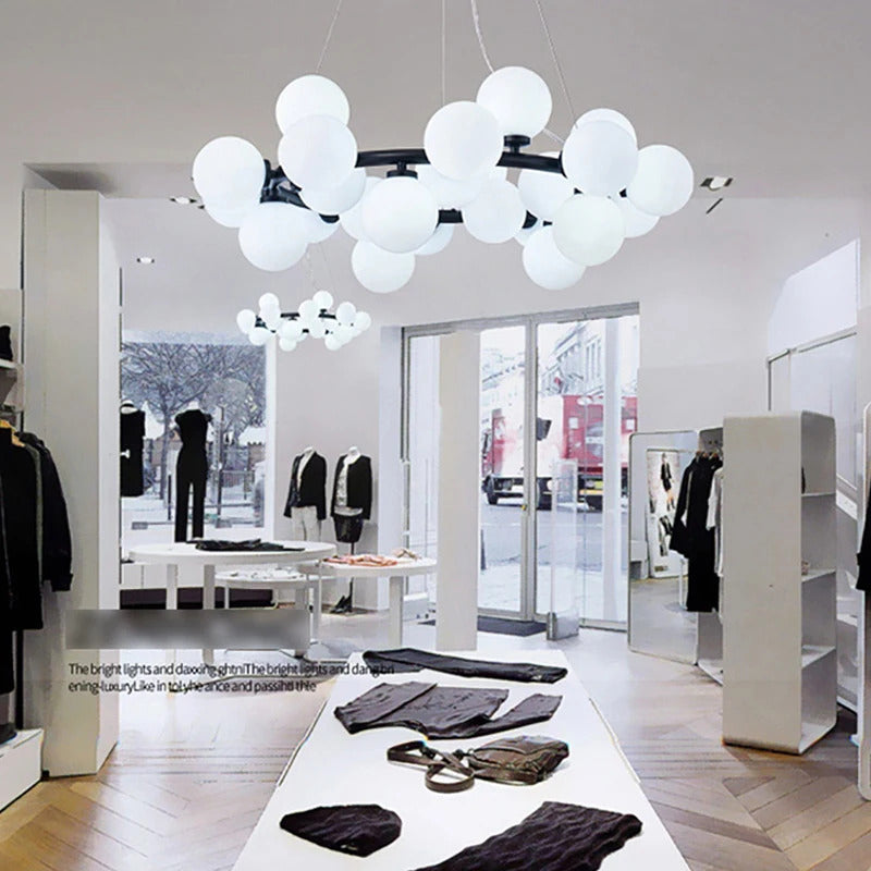 Nordic Round chandelier Glass Ball Chandeliers Living room ring scandinavian lamp fixtures