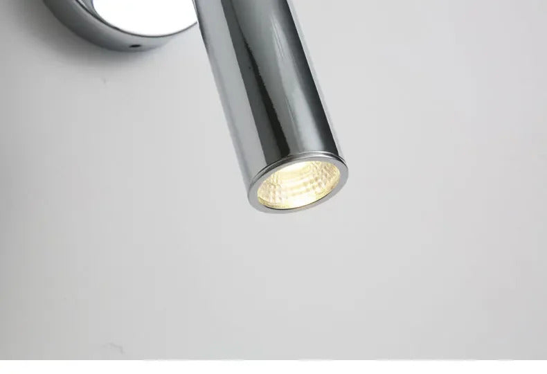 Modern Bauhaus silver small wall lamp Nordic simple bedroom bedside wall light