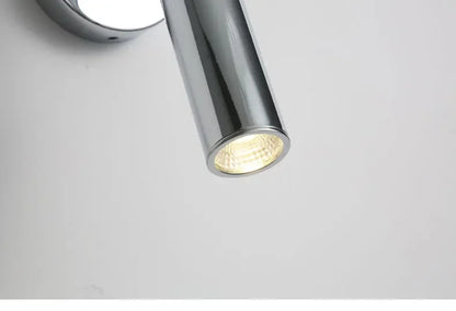 Modern Bauhaus silver small wall lamp Nordic simple bedroom bedside wall light