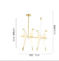 Perch Light Chandeliers designer bird lamps For Restaurant Children's Room paper cranes origami lamp bedroom room Swing light