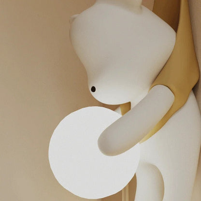 Bear Cute wall lamps Nordic Resin Little baby room Children's bedroom sconce lighting