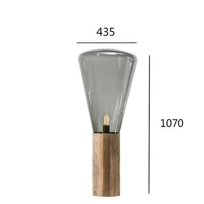Muffins Table Light Creative Wood Lamp Art Deco amber grey Glass lamp Living Room Restaurant Hotel Bedroom beside Corner Lamp