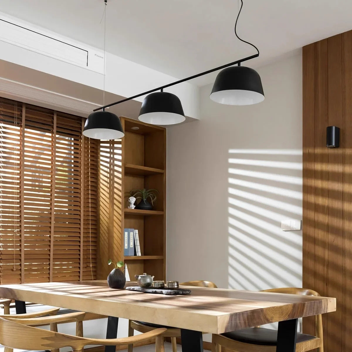 Danish designer Ambit rail pendant lamp Nordic black 3 heads long chandelier