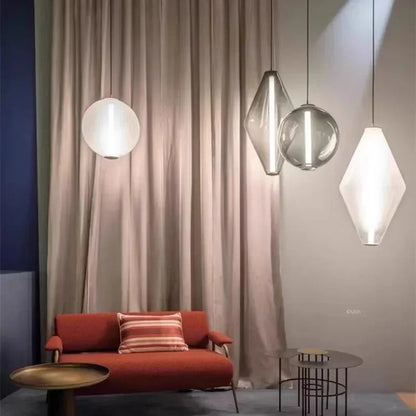 Nordic Minimalist Restaurant  LED Pendant Light Modern Designer Glass Pendant Light