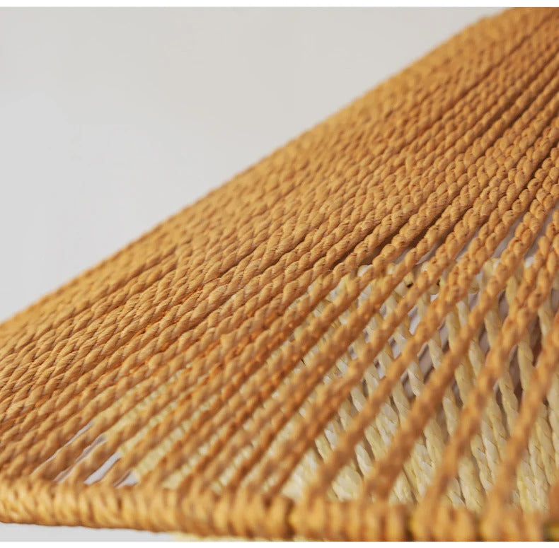 Vintage Wabi Sabi Pendant Lamp Hemp Rope Chandelier