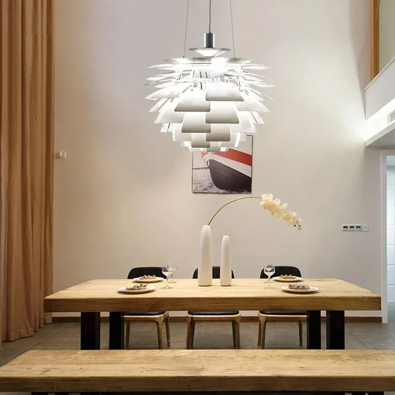 Denmark PH Pinecone Pendant Chandelier Aluminum LED Suspension Lamp