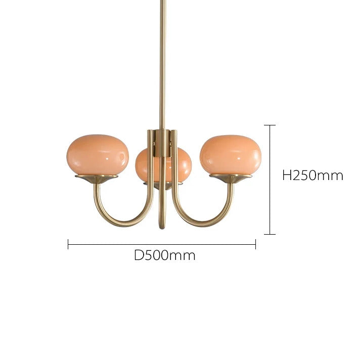 Nordic Simple Bedroom Lamp Designer Art Warm Romantic Children's Room Pink Medieval Bauhaus Chandelier
