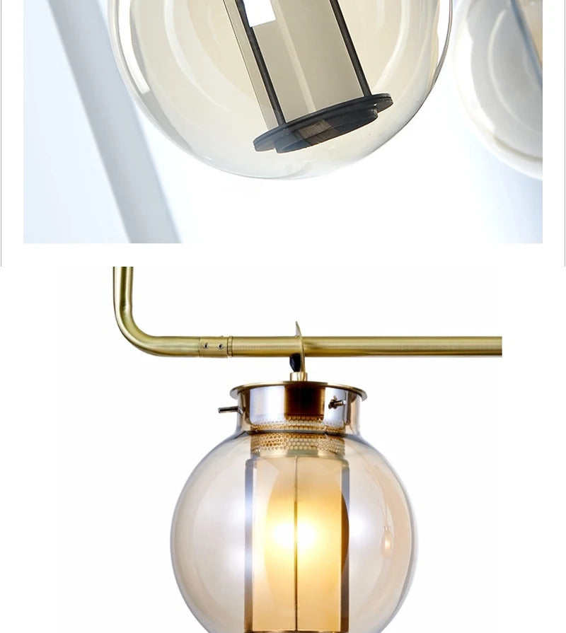 Bai Chandelier Postmodern crossbar design glass ball light