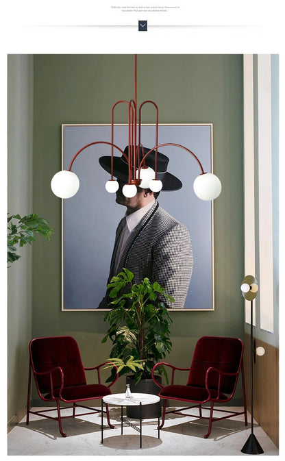 Nordic Minimalist Pendant Light Living Room Restaurant Lamp