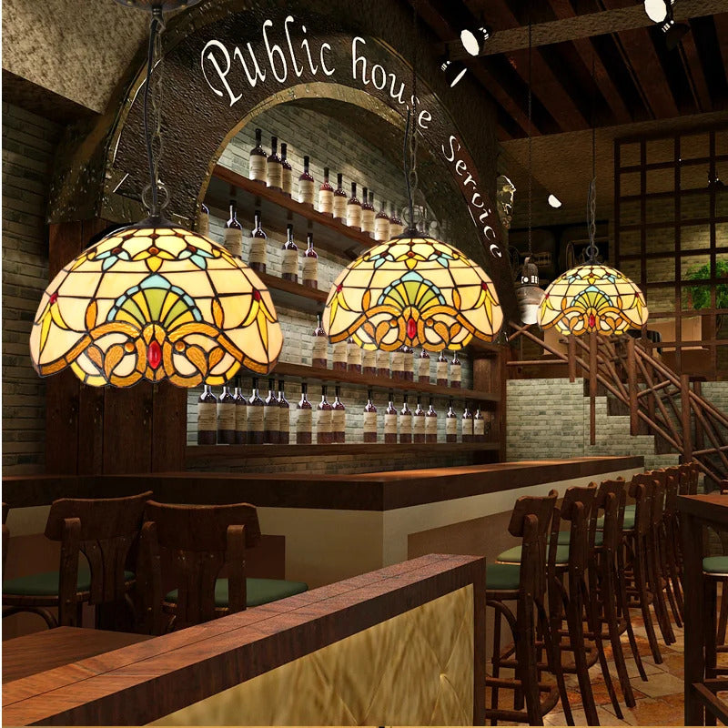 Nordic Tiffany chandelier Kitchen Dining room hallway handmade glass chandelier