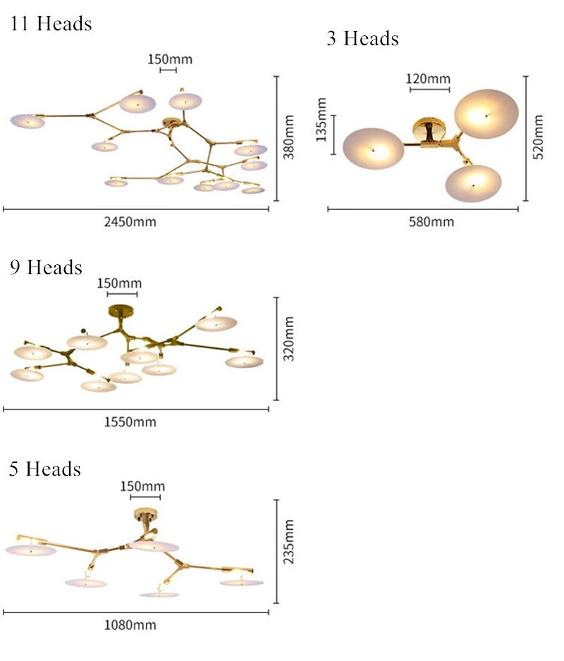 Modern tree branch chandelier luxury decoration Nordic replica lamp