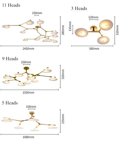 Modern tree branch chandelier luxury decoration Nordic replica lamp