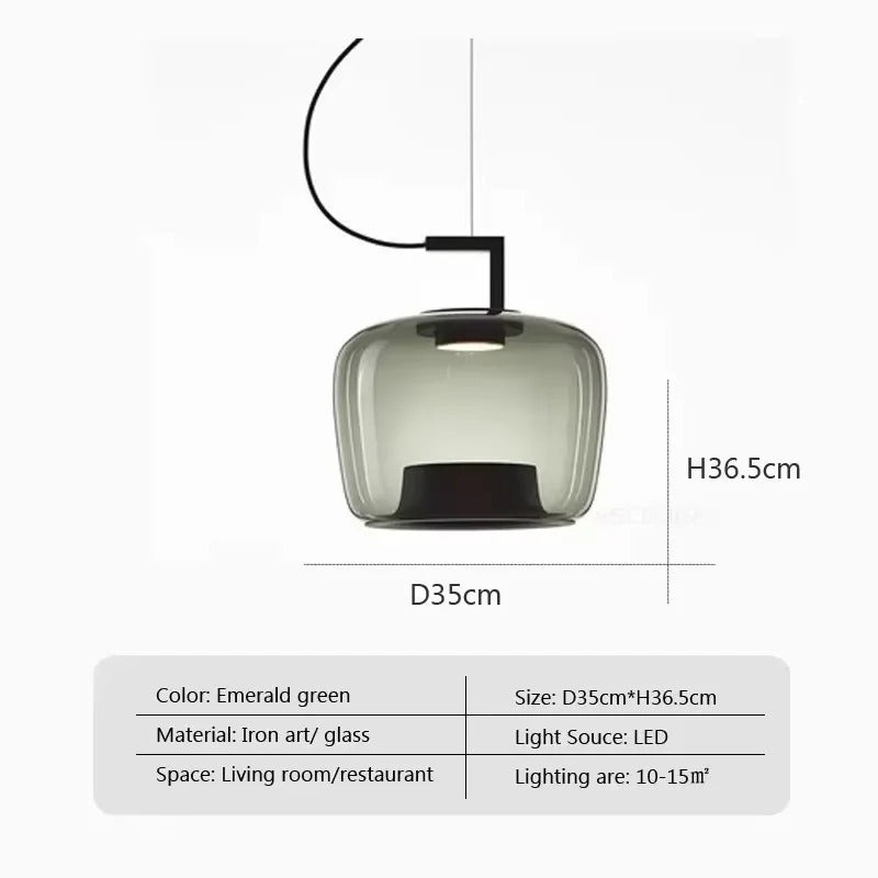 BROKIS DOUBLE Pendant light Nordic creative glass hanging lamp