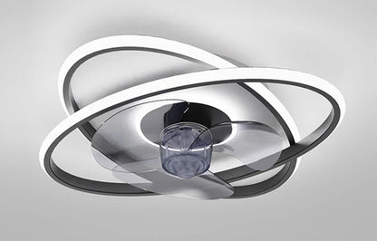 Modern bedroom decor led ceiling fan light lamp dining room remote control lamps