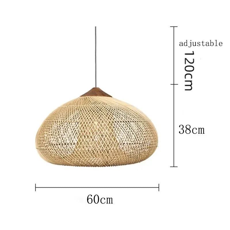 Rattan pendant light vintage Wabi-sabi Lights