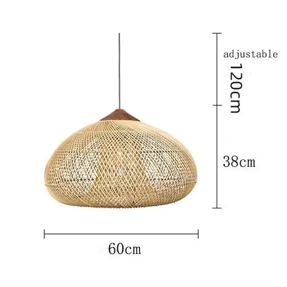 Rattan pendant light vintage Wabi-sabi Lights