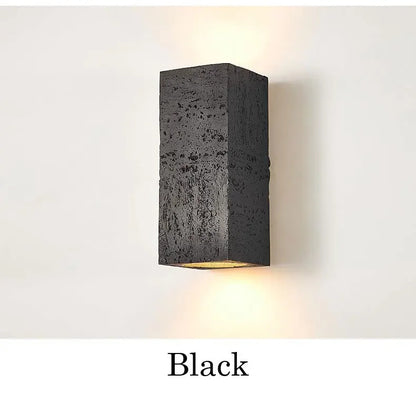 Nordic cave stone wall lamp Square outdoor cement Wall Lamp LED Sconce