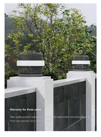 Outdoor wall column head lamps Waterproof solar floor lights  Pillar Wall lighting LED