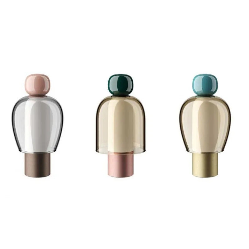 Modern Living Room Decoration Ornaments USB Charging Lamp Minimalist Study Master Bedroom Daughter's Room Glass Desk LED Lamp