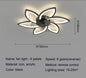 Petals LED Ceiling Fans With Light Bedroom Remote Control 220V Light Fixture