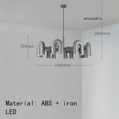 Nordic Creative U-shaped Living Room Chandelier Restaurant Personality Art Model Designer Home Decorative LED Pendant Lights