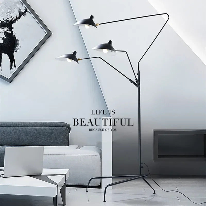 Serge Mouille floor lamp designer Living room Tripod Table lamp