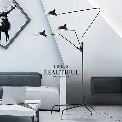 Serge Mouille floor lamp designer Living room Tripod Table lamp