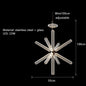 Cipher Multi Pendant light Luxury Clear Glass pipe Chandelier