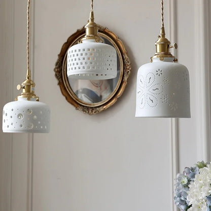Japanese Vintage Ceramic Pendant Lamp
