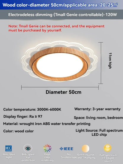 Modern Bladeless Ceiling Lamp Fan Living Room Silent Air Circulation Fan