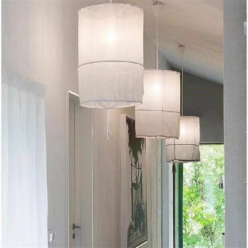 Denmark Linen Cloth Pendant Light Ay illuminate Pendant lamp