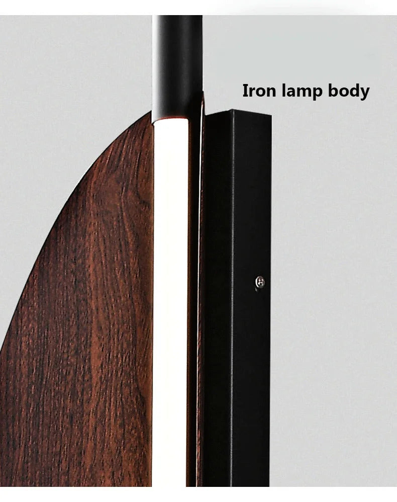 Thula leaf Wall Lamp Nordic Long minimalist wall light Japanese Wood Grain sconce