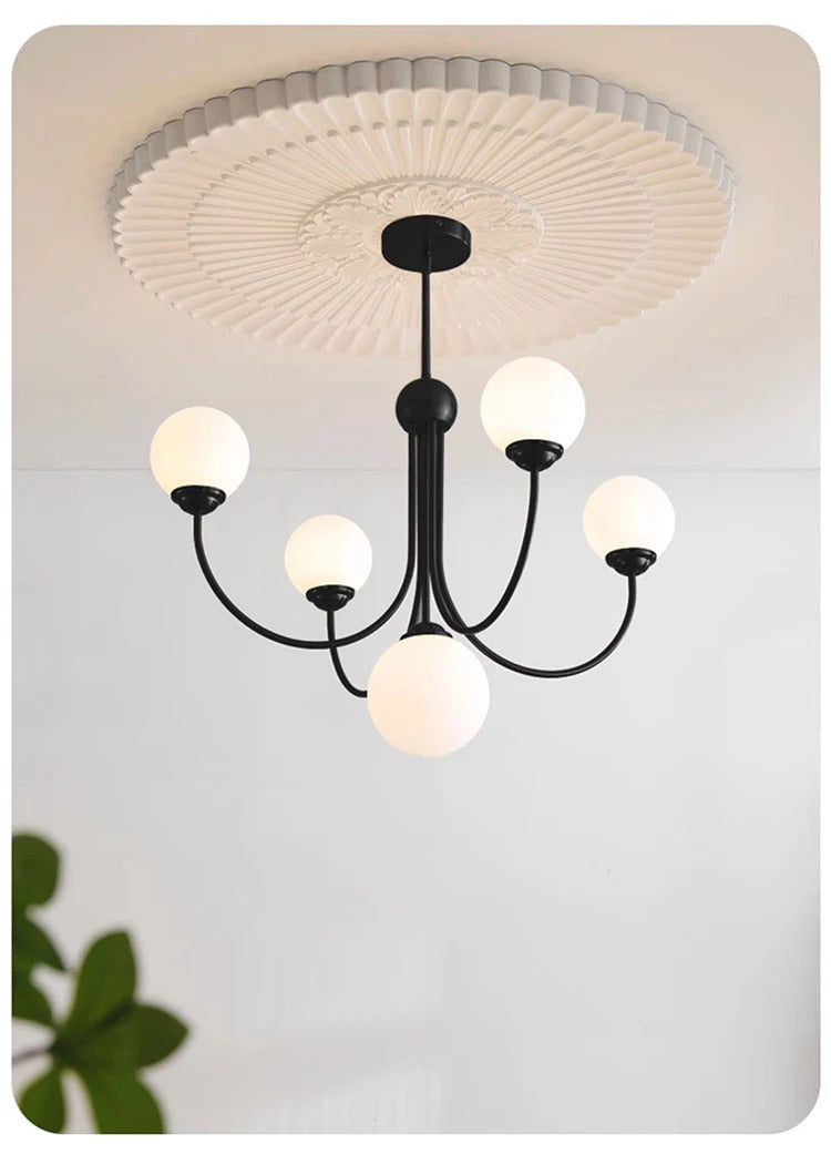 Nordic glass Pendant lamp French Gold chandelier