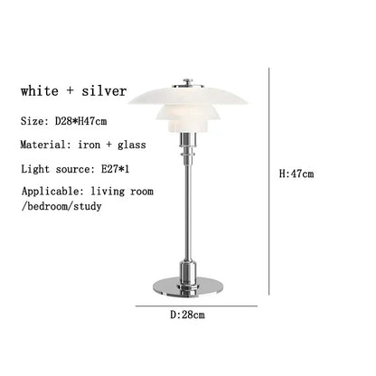 Danish Designer Pink Glass Table Lamp Nordic Modern High-end Reading LED Desk Light Living Room Bedroom Study Bedside Lamp