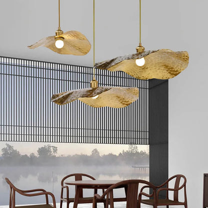 Hammered Brass Suspension Llight  retro pendant light