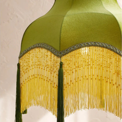 French Green Tassel Dining Room Chandeliers Retro Tassel pendant lamp