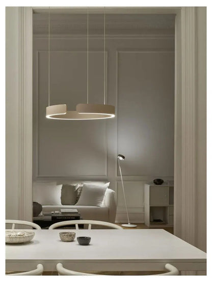 Nordic Led Ring Chandelier Modern Design Rose Gold Black White and Gold Lamp