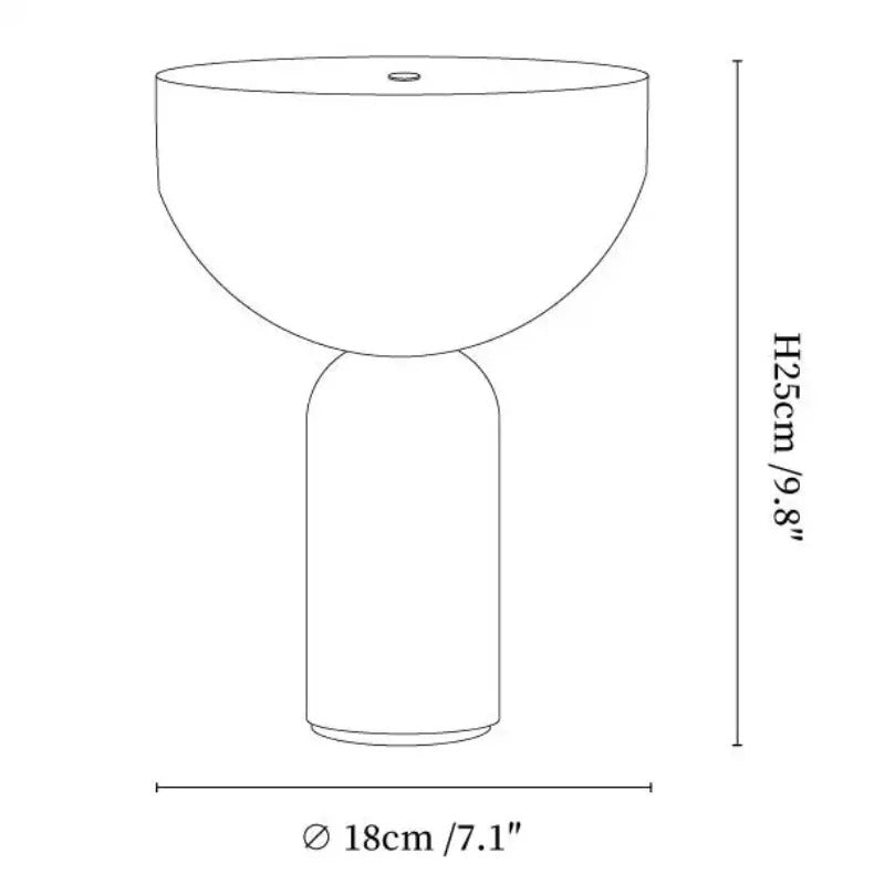 Cylindrical Marble Table Lamp Touch Switch White Glass Lampshade Bedroom Living Room Restaurant Study Desk Light