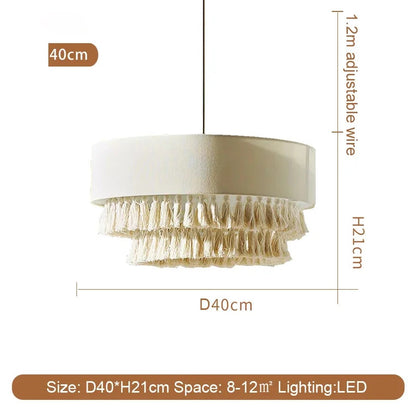 Bohemian Fabric Pendant Lamp Living Room Bedroom lighting