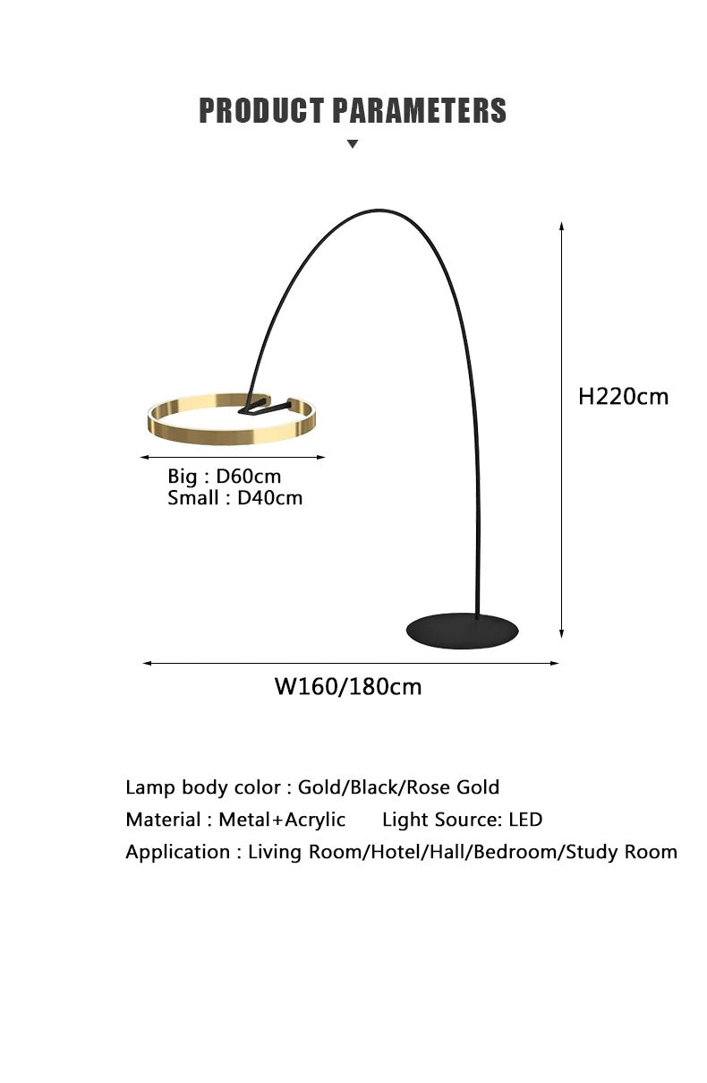 Designer Fishing Floor Lamp Nordic LED Living Room Floor Lamp