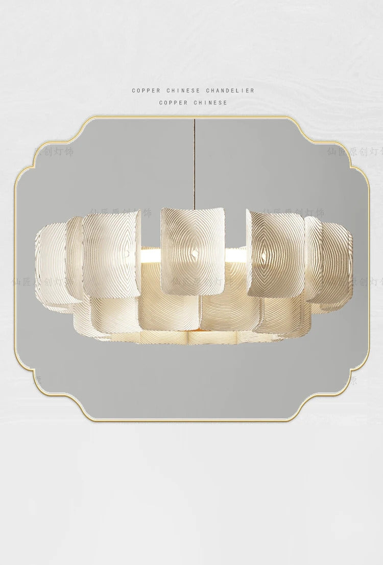 Creative Living Room Large Chandelier Minimalist Wabi Sabi LED Chandelier