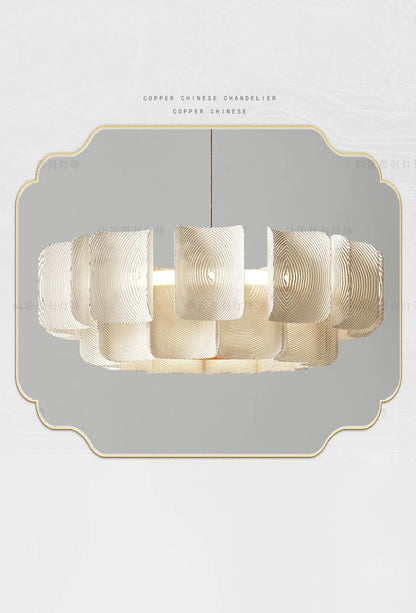 Creative Living Room Large Chandelier Minimalist Wabi Sabi LED Chandelier