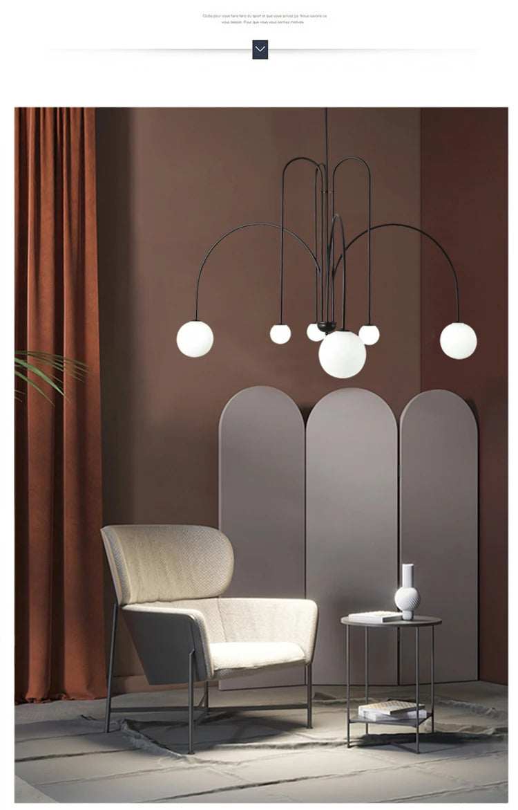 Nordic Minimalist Pendant Light Living Room Restaurant Lamp