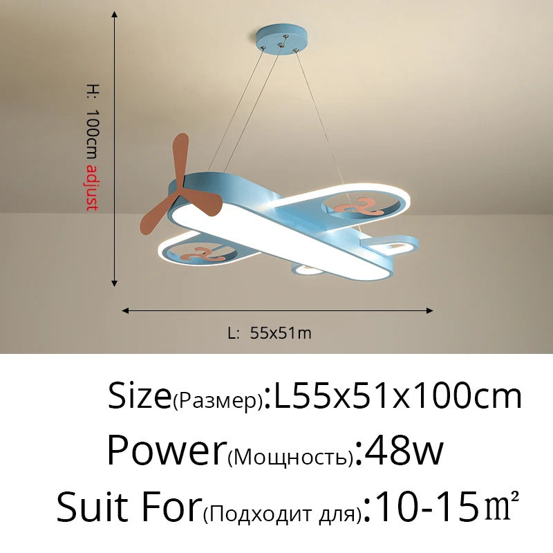 Modern Pink blue chandelier Led deco designer aircraft lamp