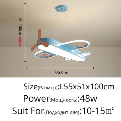 Modern Pink blue chandelier Led deco designer aircraft lamp
