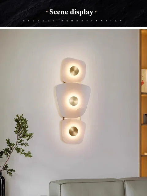 Nordic Marble Wall Lamp Modern luxury gold travertine LED sconce Lighting