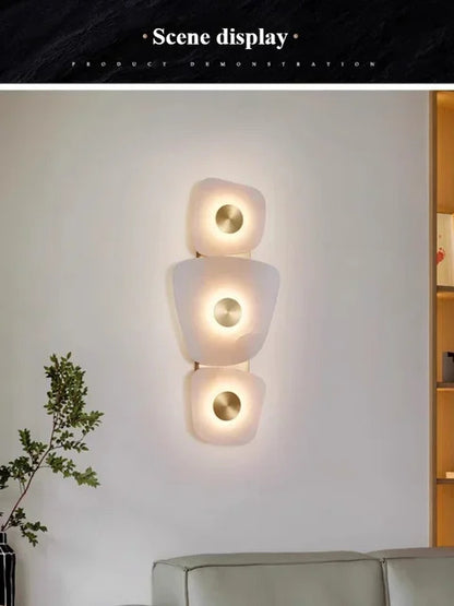 Nordic Marble Wall Lamp Modern luxury gold travertine LED sconce Lighting